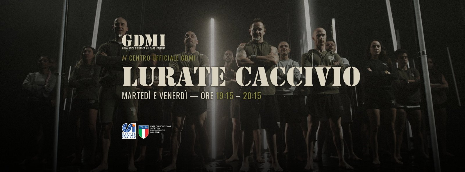 La squadra GDM Lurate Caccivio — Centro ufficiale GDMI, Martedì e Venerdì ore 19:15–20:15